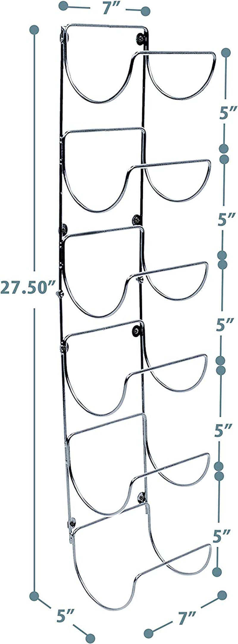 Multi-Purpose 6-Slot Wall Rack – Towels & Bottles