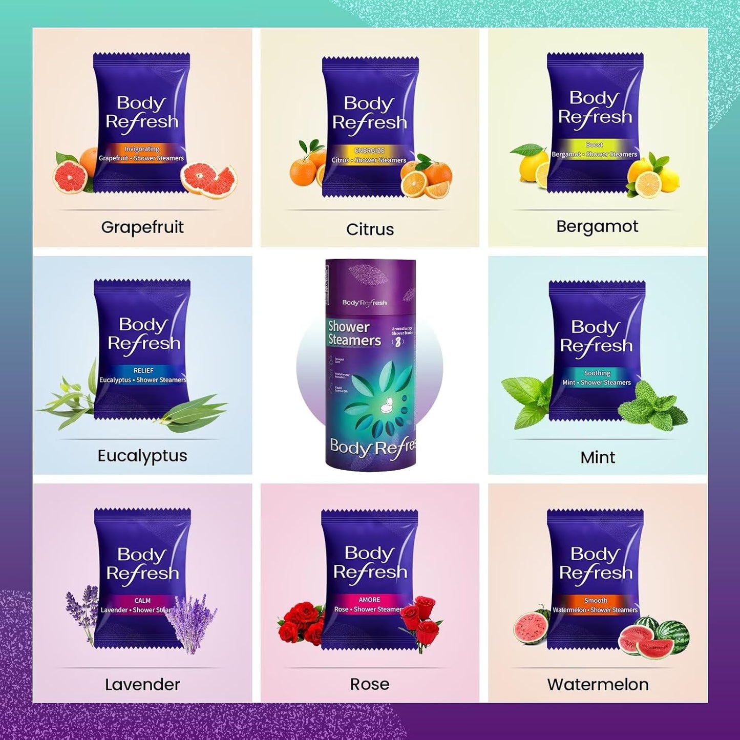 Shower Steamers Gift Set – 8 Essential Oil Shower Bombs for Relaxation, Birthday & Holiday Gifts