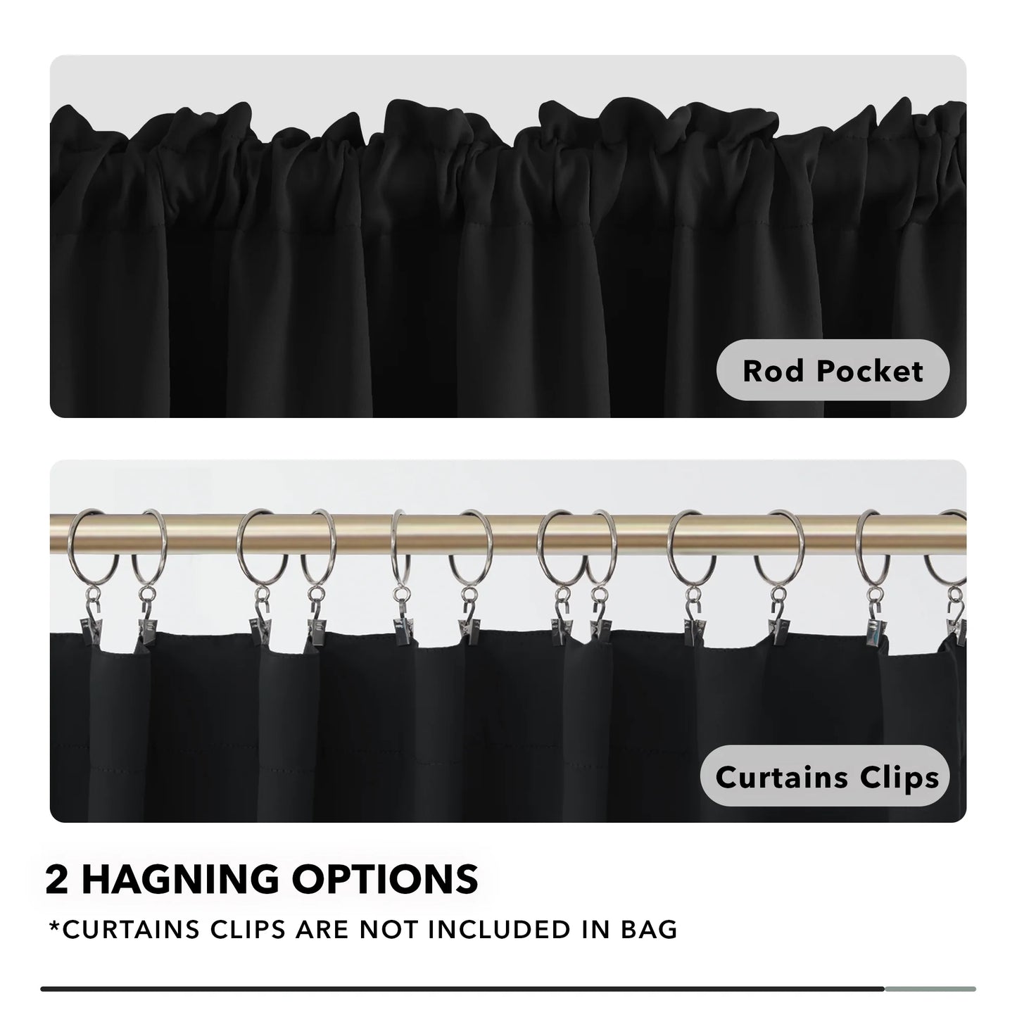 Insulated Blackout Curtains - Stylish Rod Pocket Design