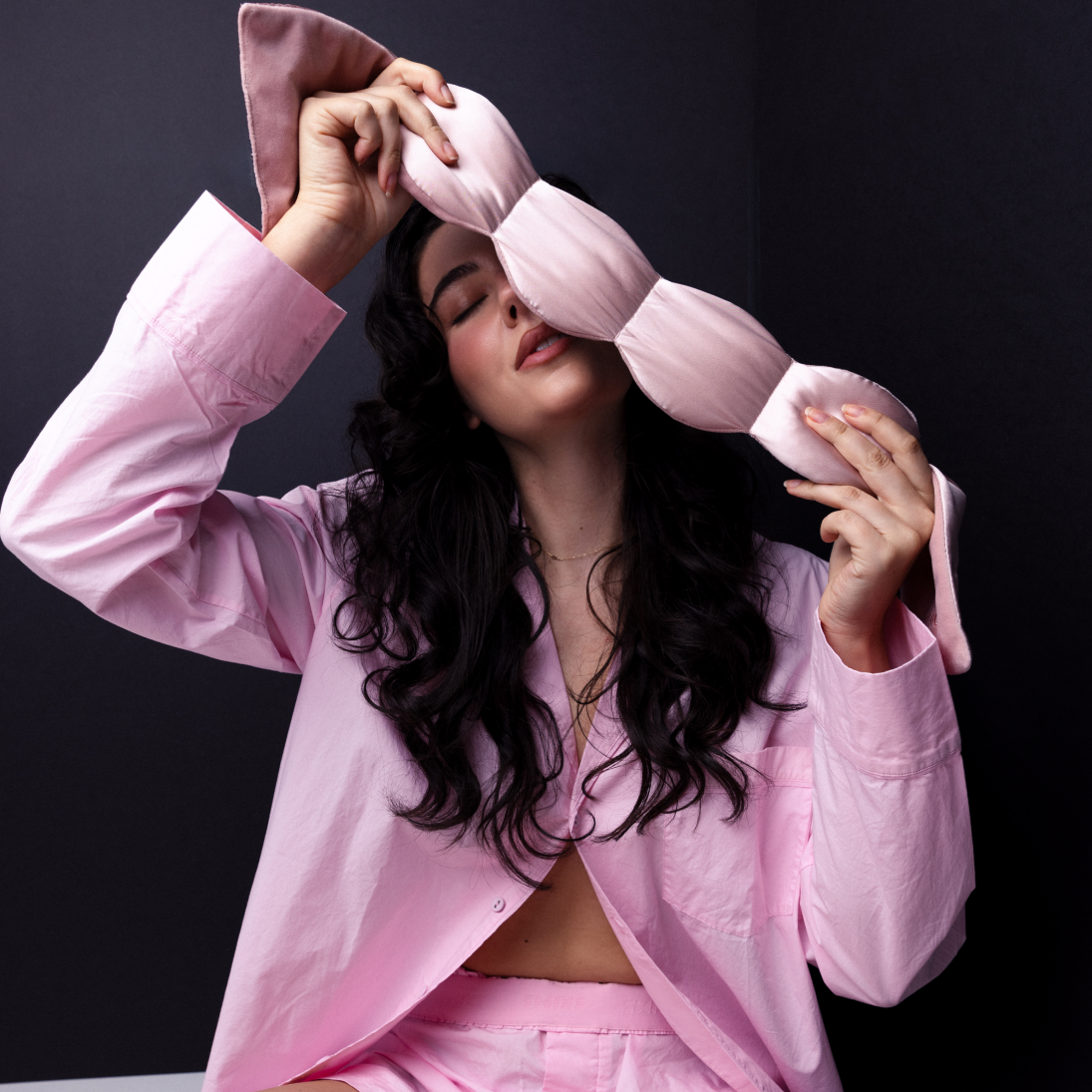 Calming Weighted Sleep Mask – Dual-Sided Silk & Velvet