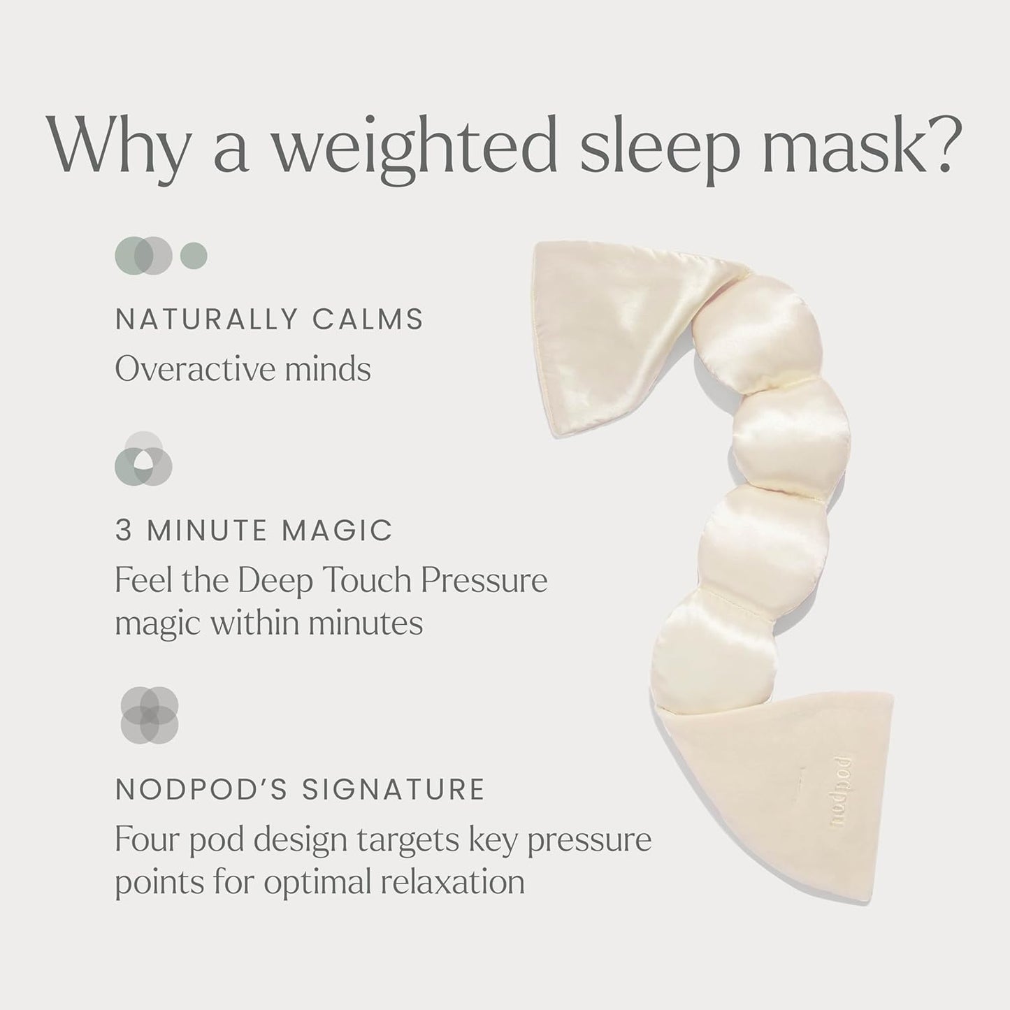Calming Weighted Sleep Mask – Dual-Sided Silk & Velvet