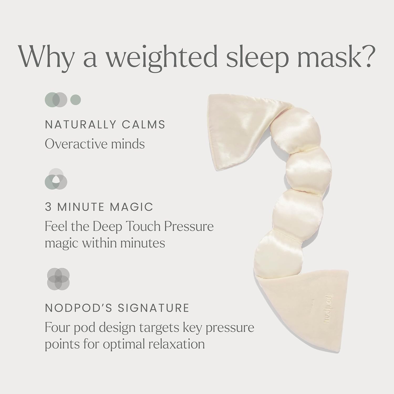 Calming Weighted Sleep Mask – Dual-Sided Silk & Velvet