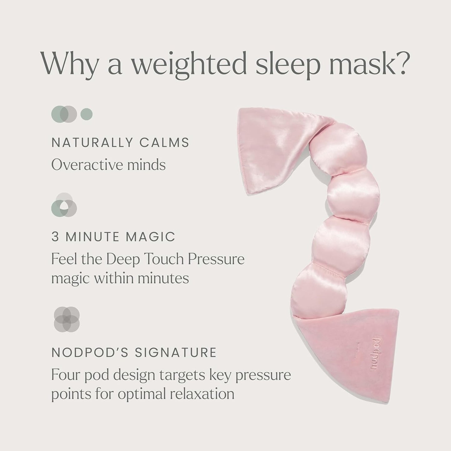 Calming Weighted Sleep Mask – Dual-Sided Silk & Velvet