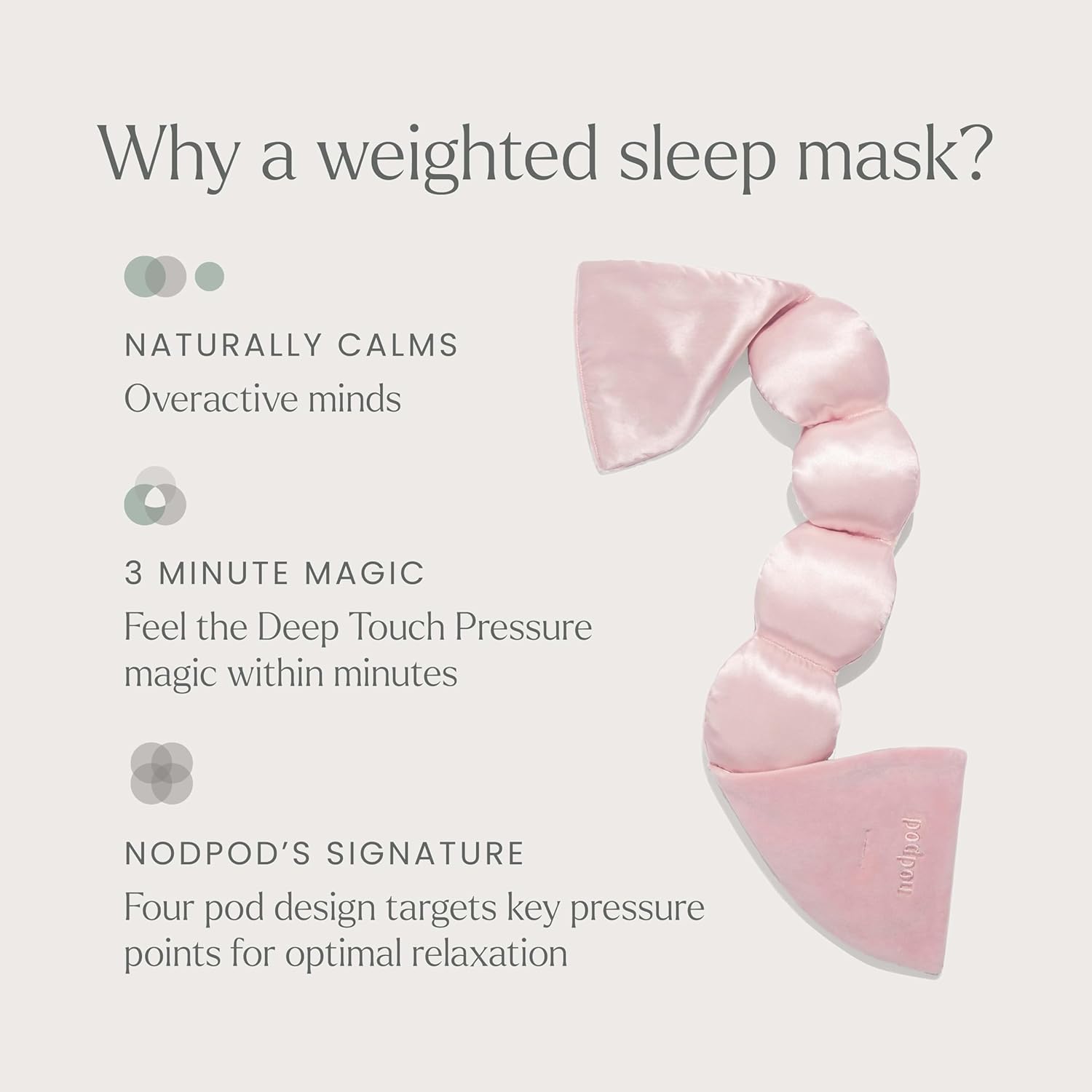 Calming Weighted Sleep Mask – Dual-Sided Silk & Velvet