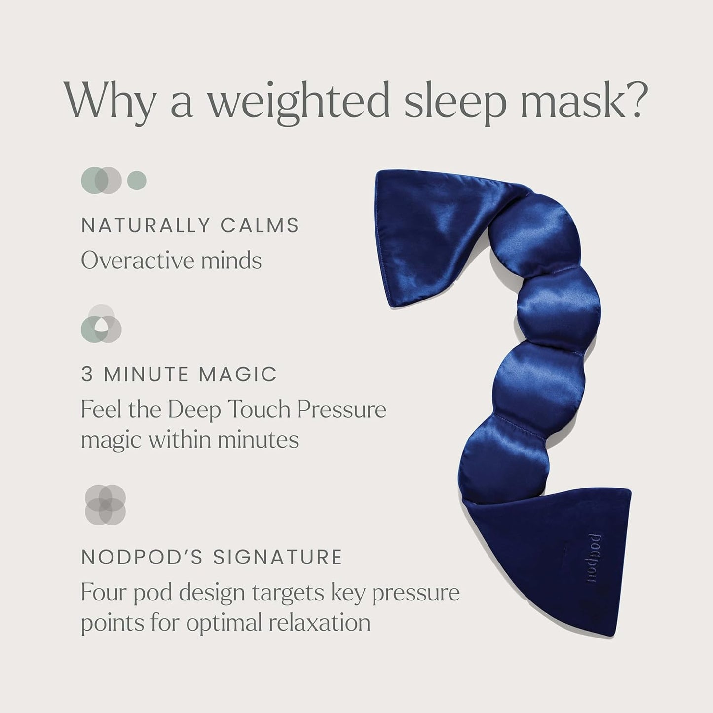 Calming Weighted Sleep Mask – Dual-Sided Silk & Velvet