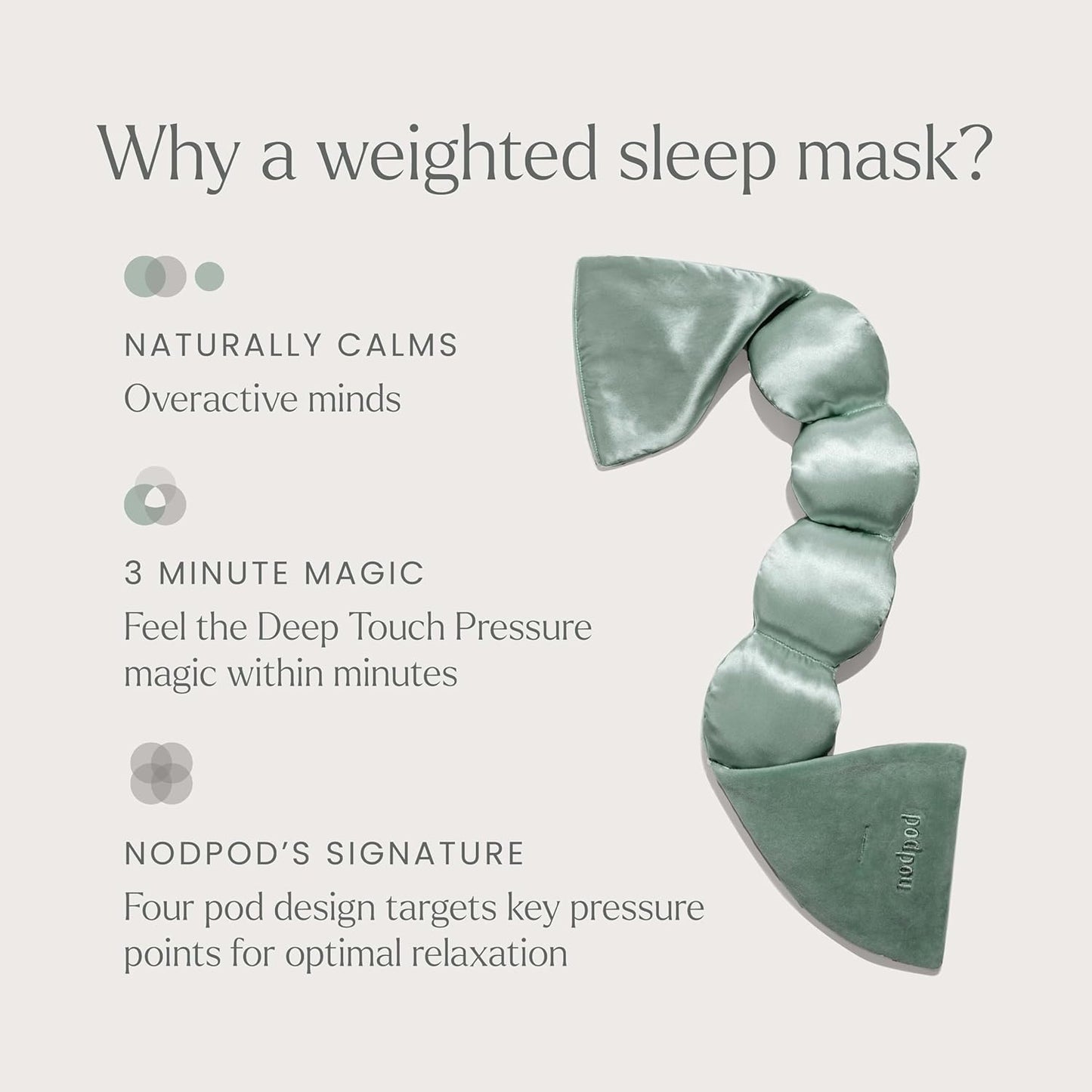 Calming Weighted Sleep Mask – Dual-Sided Silk & Velvet