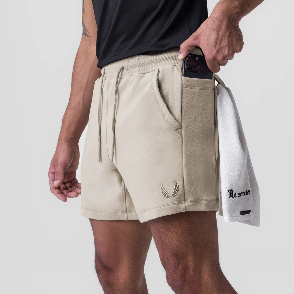 Sports and Fitness Training Cotton Embroidered Shorts